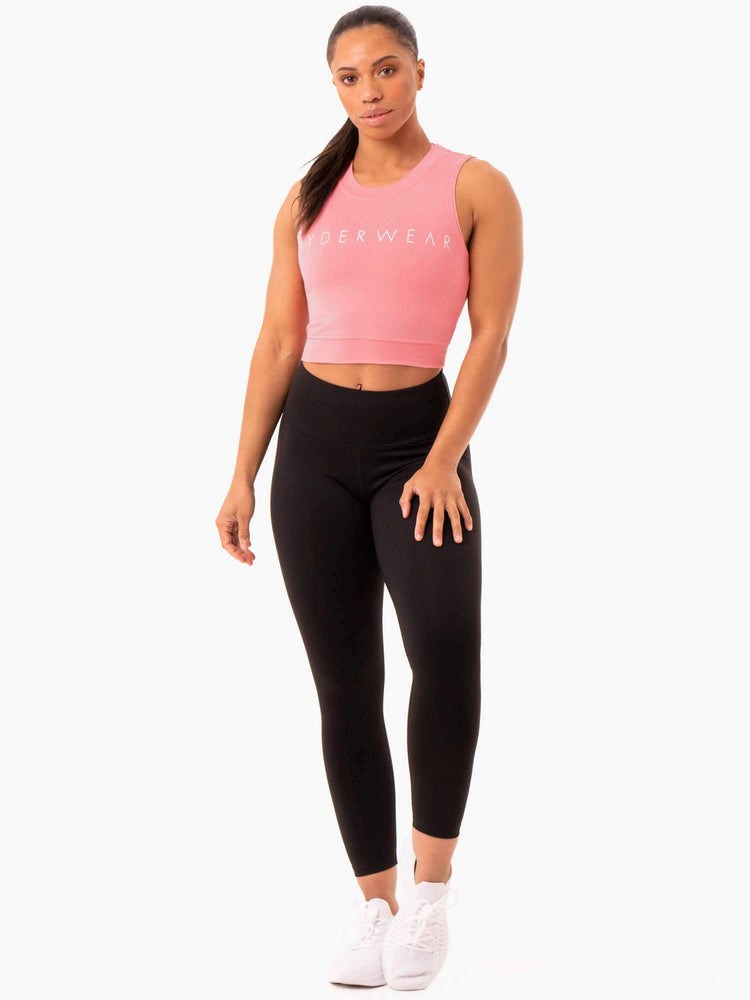 Ryderwear Motion Crop Top Różowe Różowe | JDCHRK761