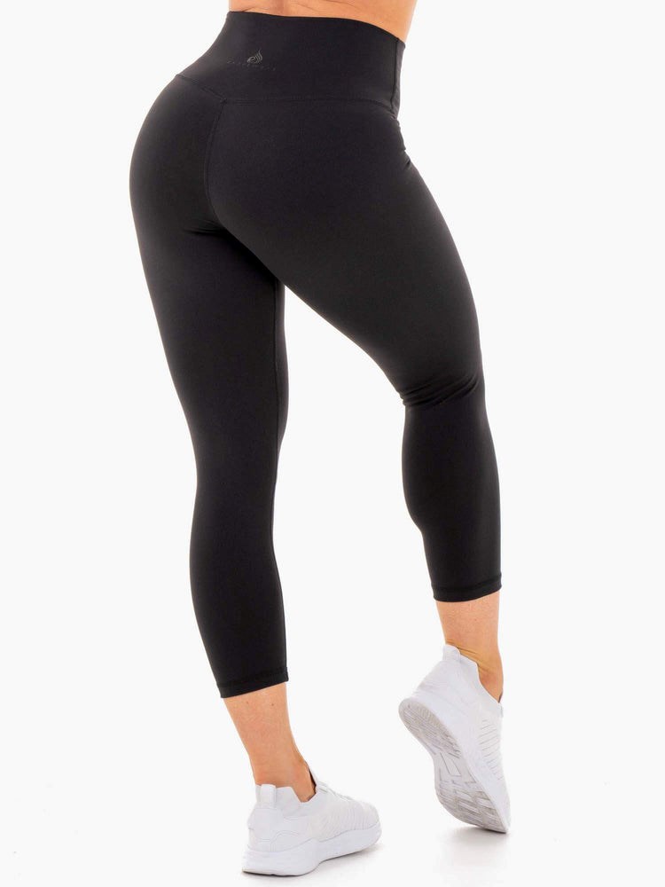 Ryderwear Motion High Waisted 7/8 Leggings Czarne | FSGZQN579