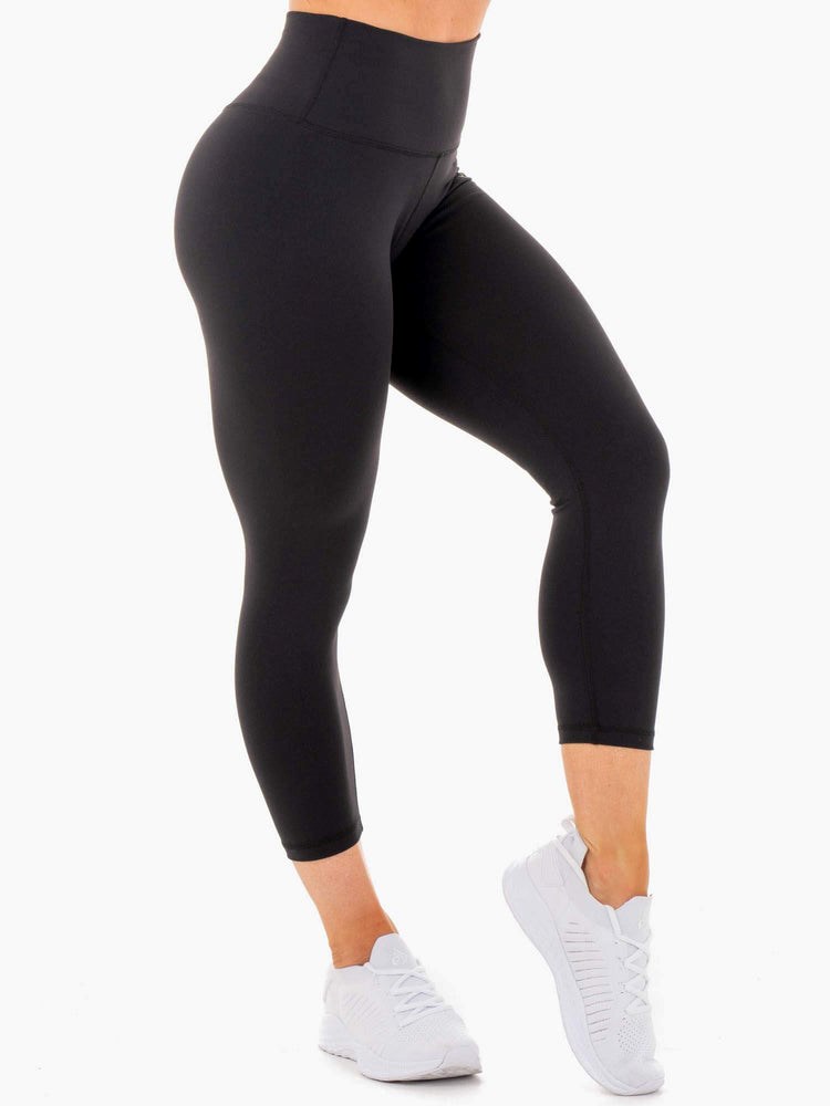 Ryderwear Motion High Waisted 7/8 Leggings Czarne | FSGZQN579