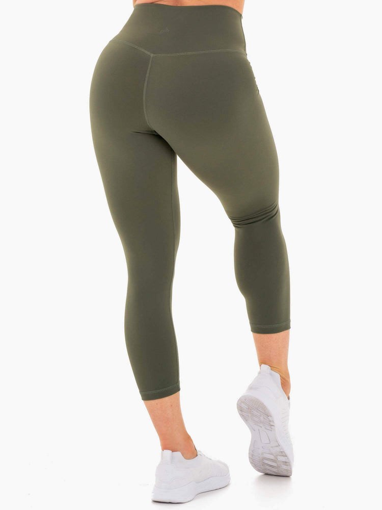 Ryderwear Motion High Waisted 7/8 Leggings Khaki | MANBQP102