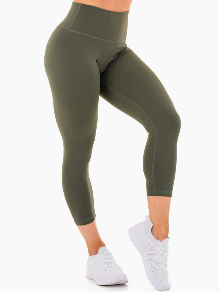 Ryderwear Motion High Waisted 7/8 Leggings Khaki | MANBQP102