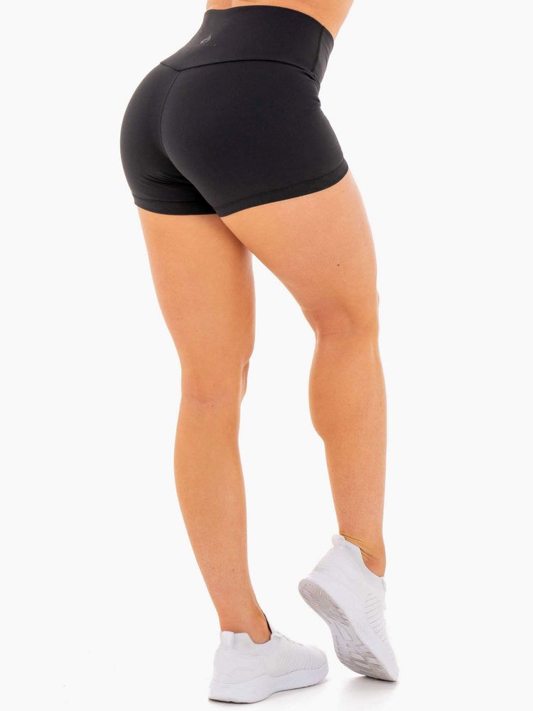 Ryderwear Motion High Waisted Shorts Czarne | GTQIAW409