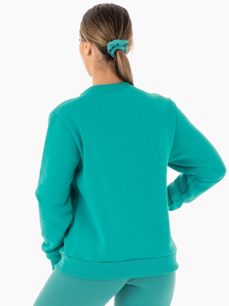 Ryderwear Motion Oversized Swetry Teal | TPWIHZ237