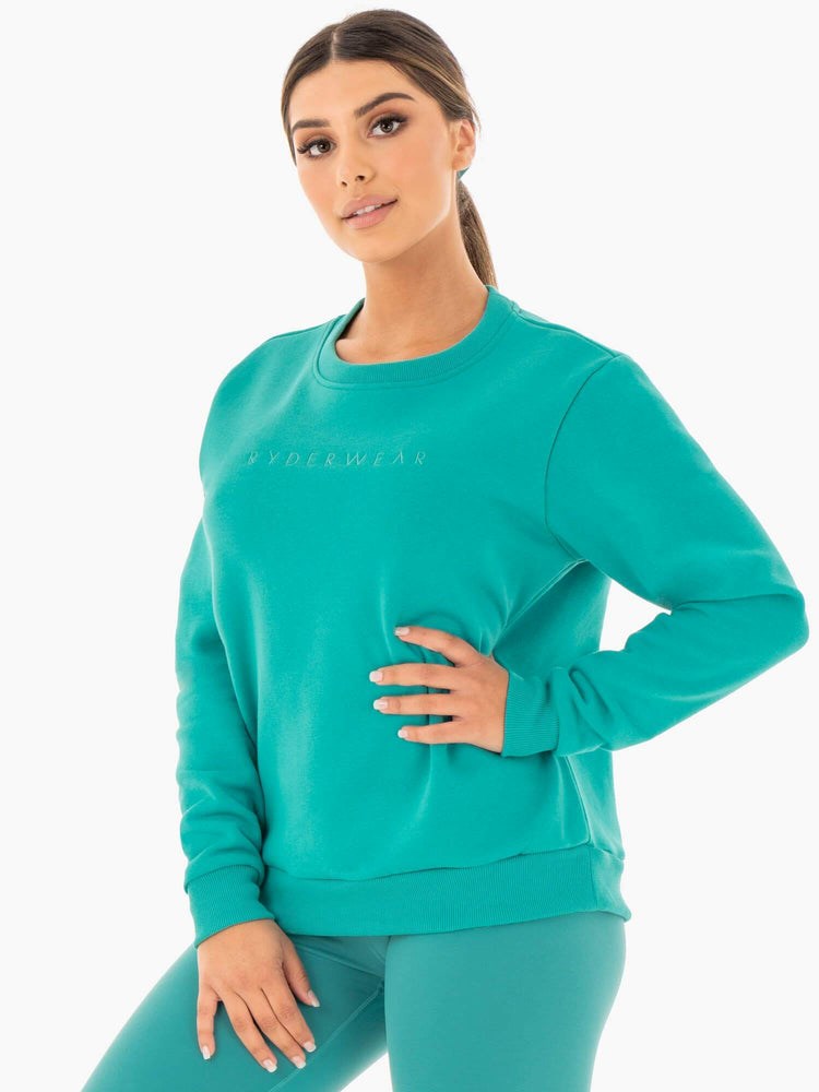 Ryderwear Motion Oversized Swetry Teal | TPWIHZ237