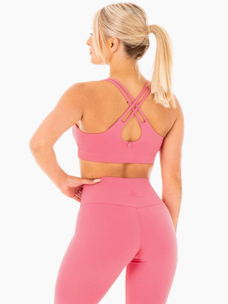 Ryderwear Motion Sports Bra Różowe | WXEQRS384