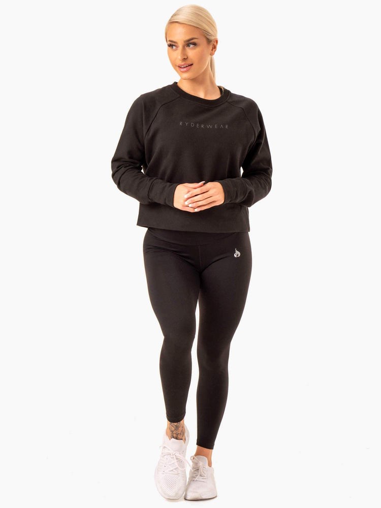 Ryderwear Motion Swetry Czarne | TMLAQP187