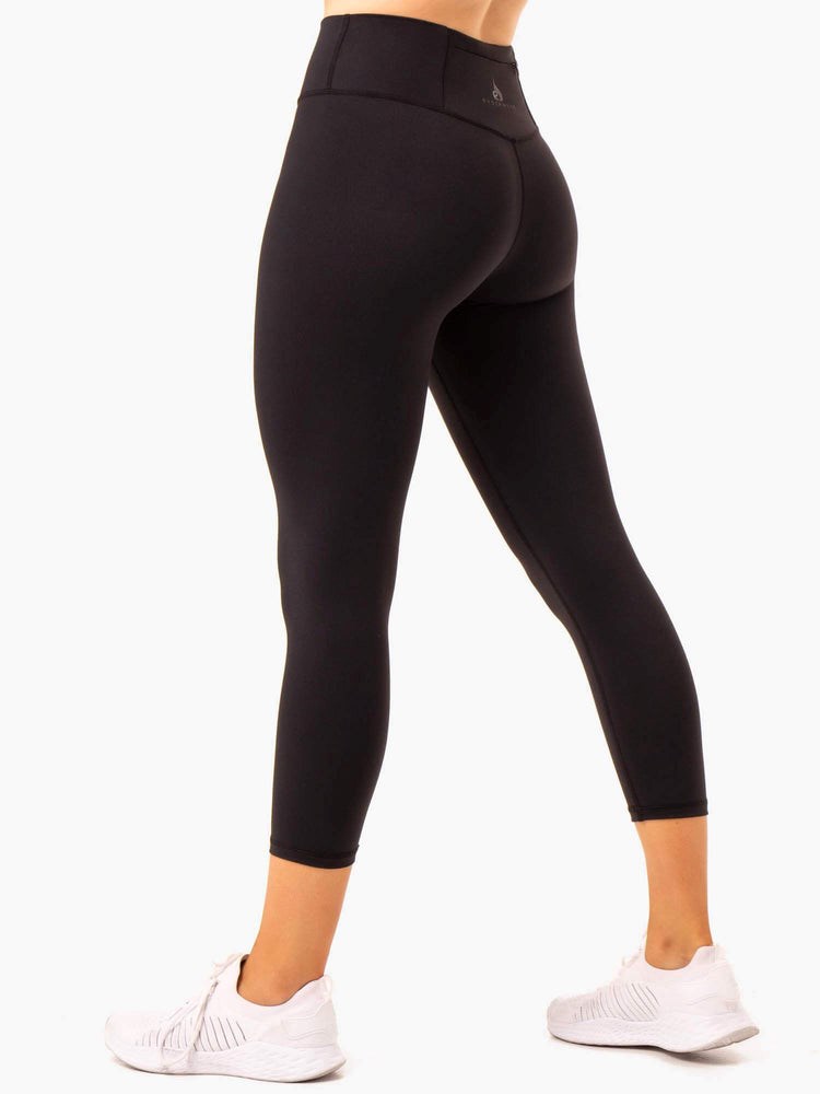 Ryderwear Movement High Waisted 7/8 Pocket Leggings Czarne | PMYUEQ706