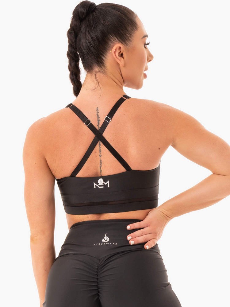 Ryderwear NEM X RW Sports Bra Czarne | IRWTZN352