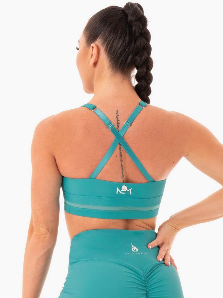 Ryderwear NEM X RW Sports Bra Teal | VGYMZQ027