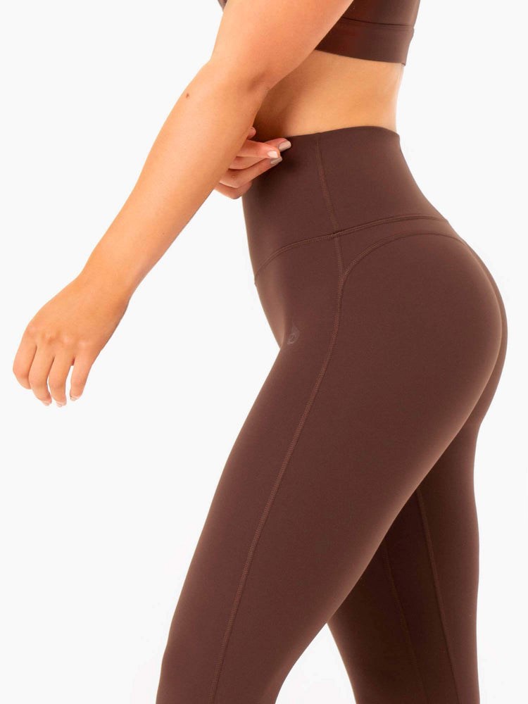 Ryderwear NKD Align Leggings Czekolada | SXCMVZ892