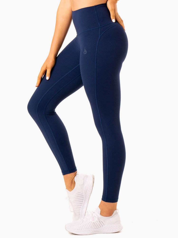 Ryderwear NKD Align Leggings Granatowe | NWRBQI157