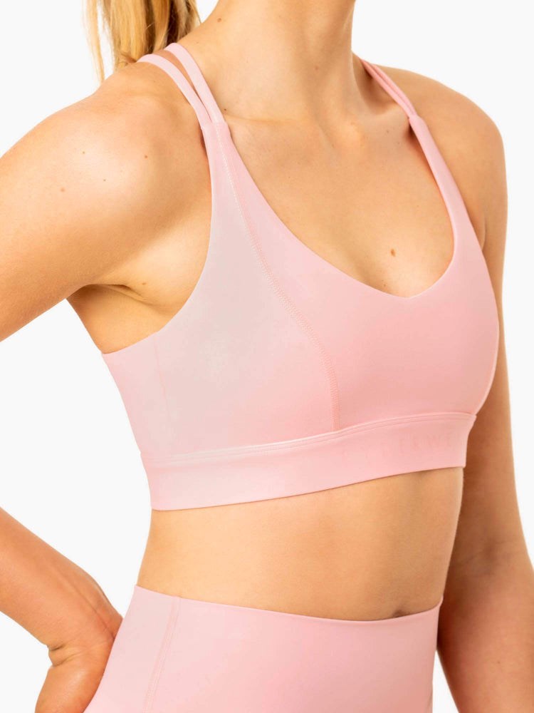 Ryderwear NKD Align Sports Bra Różowe | QHKUOX920