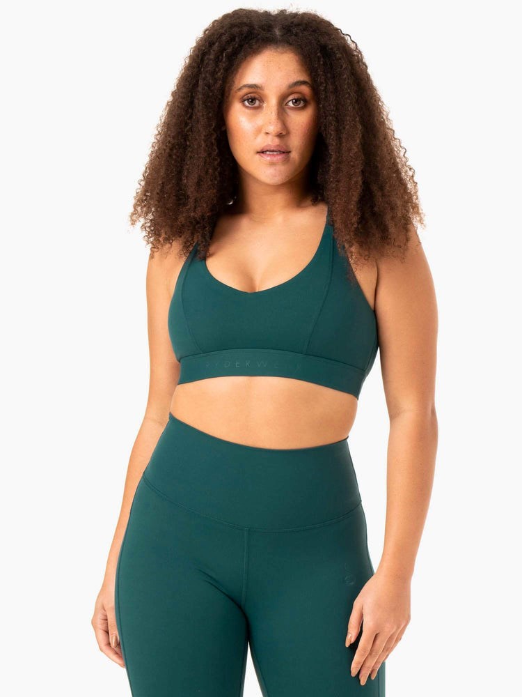 Ryderwear NKD Align Sports Bra Teal | KDSJPZ653