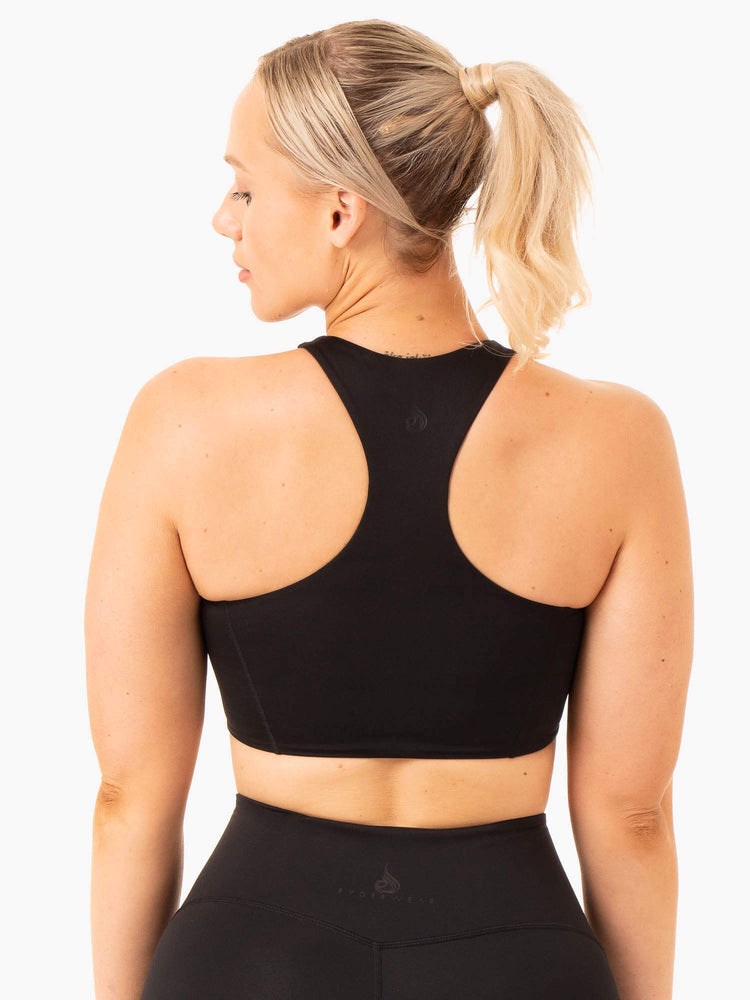 Ryderwear NKD Frame Long Line Sports Bra Czarne | YSEDTM276