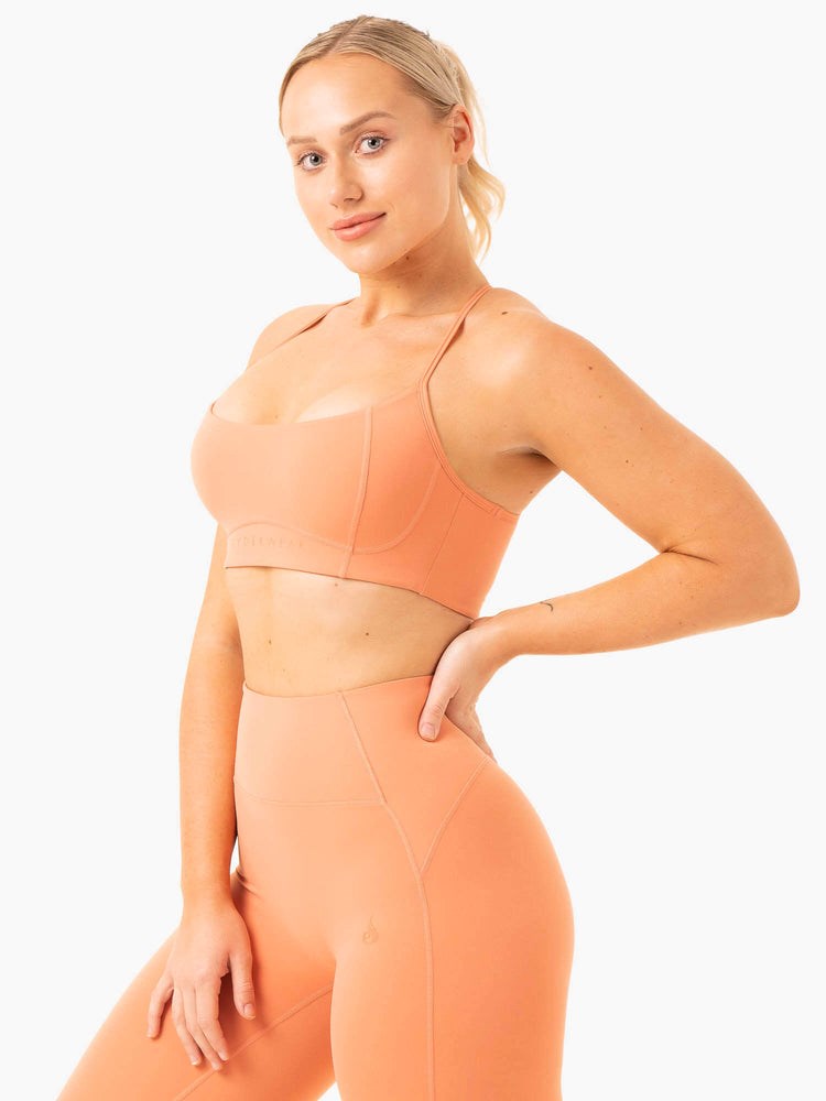 Ryderwear NKD Frame Sports Bra Terracotta | PWHKDX629