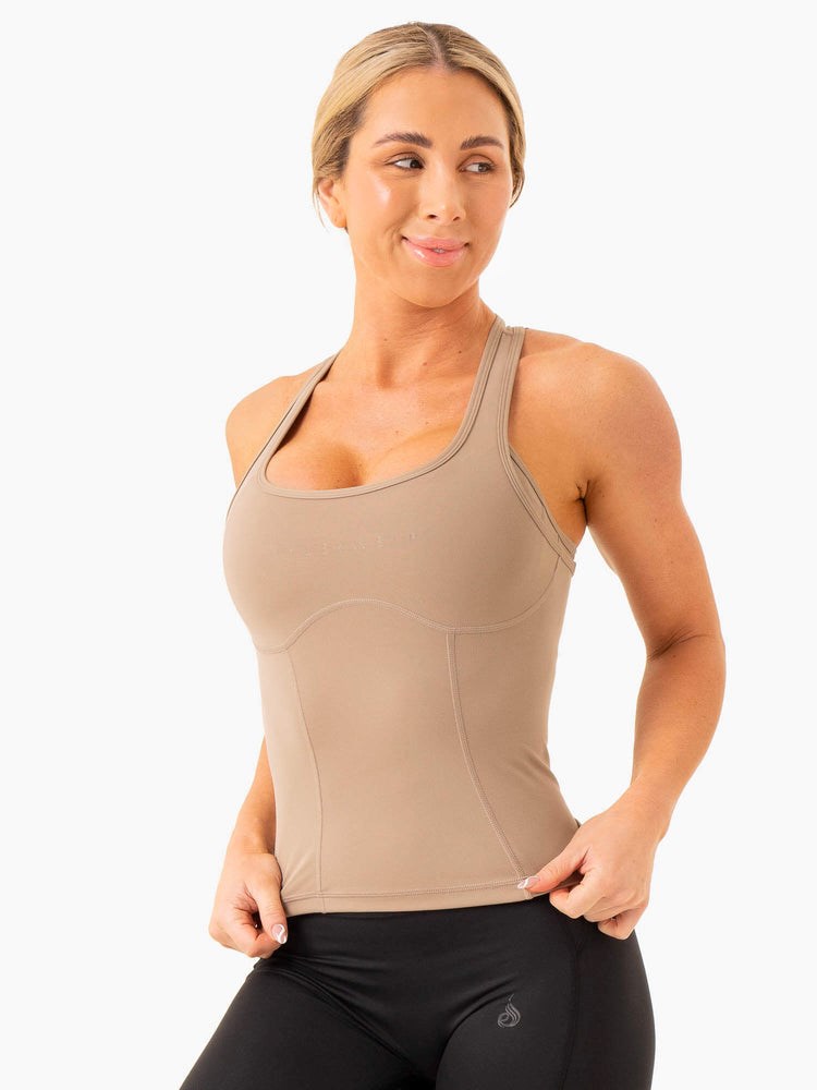 Ryderwear NKD Frame Tank Latte | NHXLGM568