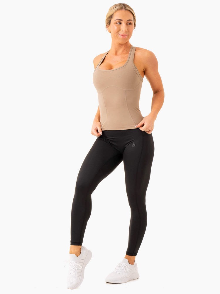 Ryderwear NKD Frame Tank Latte | NHXLGM568