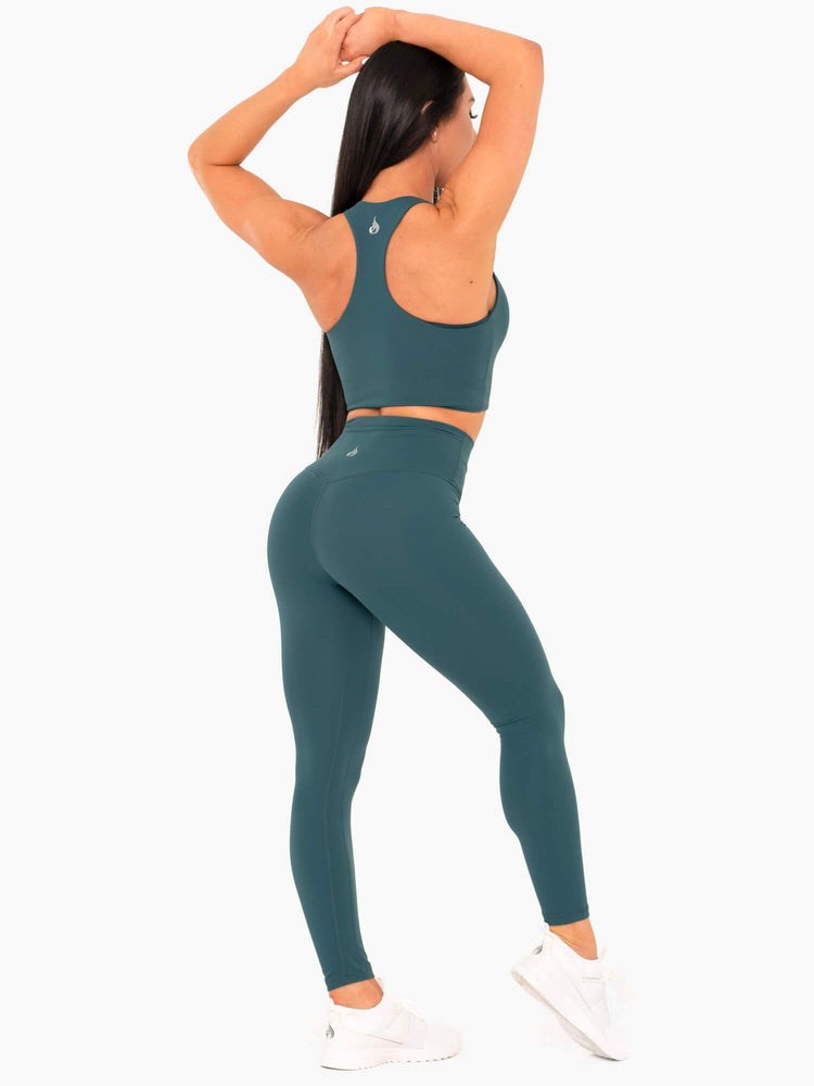 Ryderwear NKD High Waisted Leggings Teal | WJOSHK507