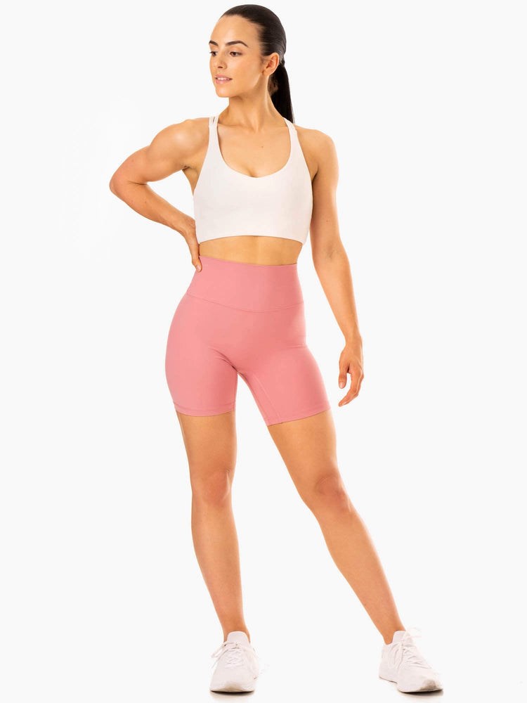 Ryderwear NKD Refine High Waisted Shorts Różowe | SIAFGZ945