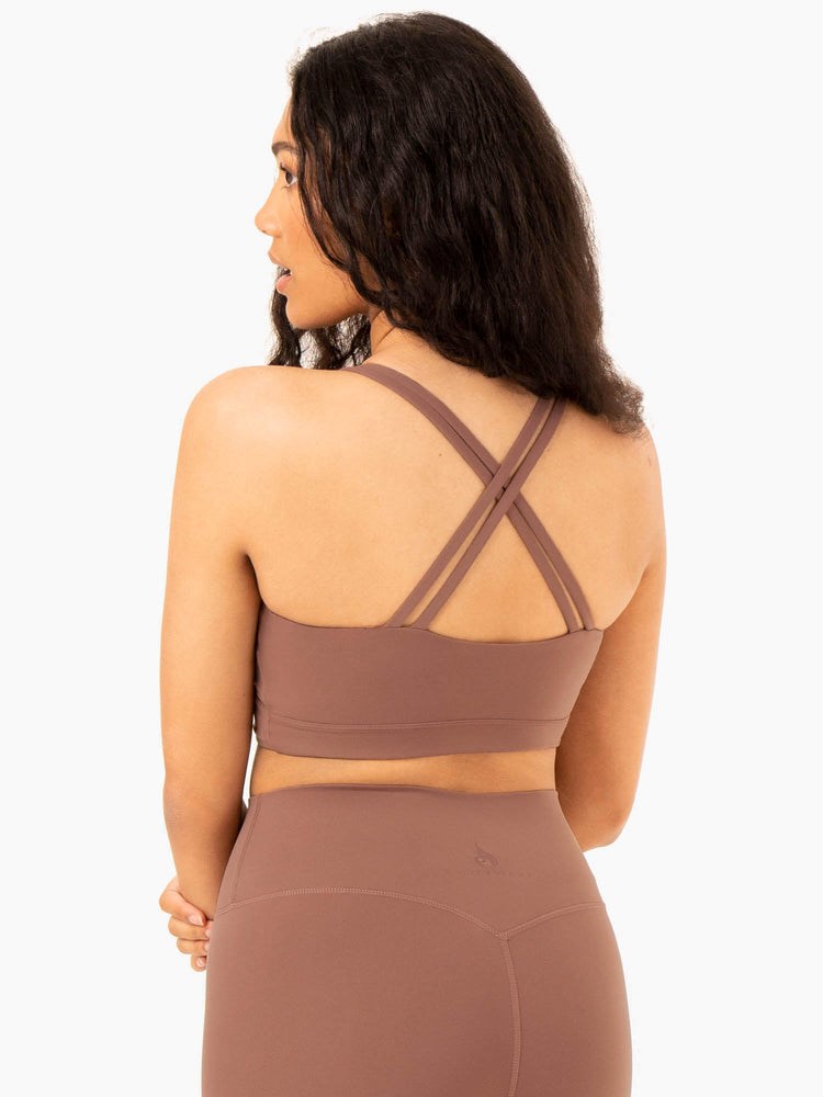 Ryderwear NKD Refine Sports Bra Mocha | NEJHYR437