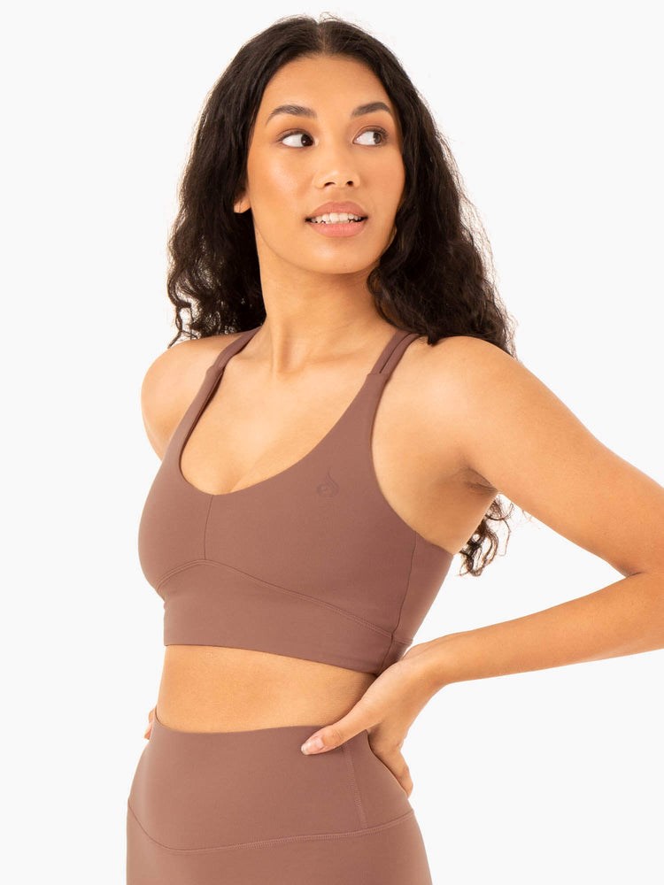 Ryderwear NKD Refine Sports Bra Mocha | NEJHYR437