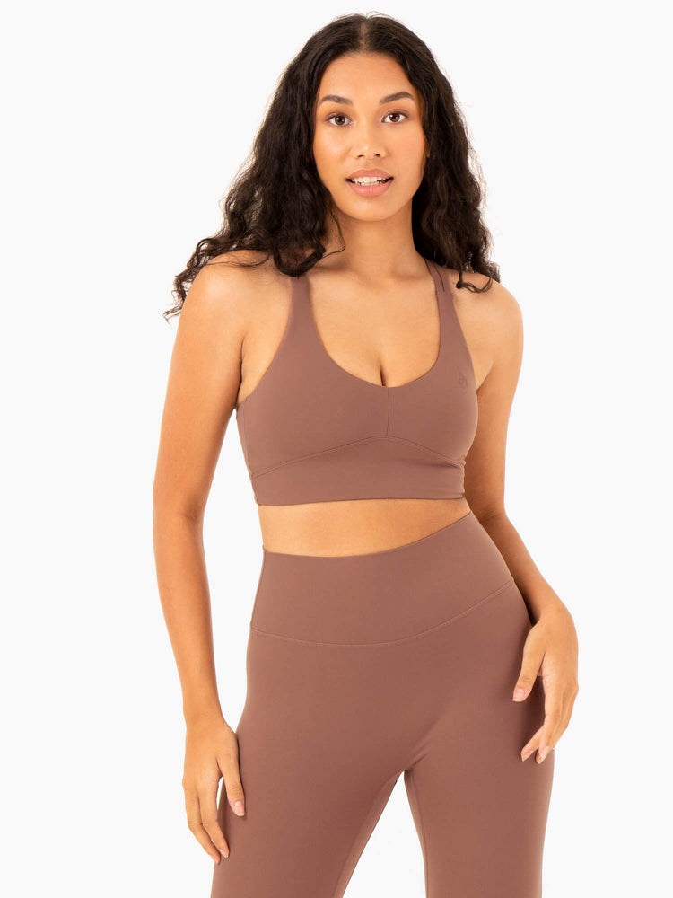 Ryderwear NKD Refine Sports Bra Mocha | NEJHYR437