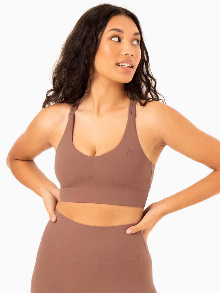 Ryderwear NKD Refine Sports Bra Mocha | NEJHYR437