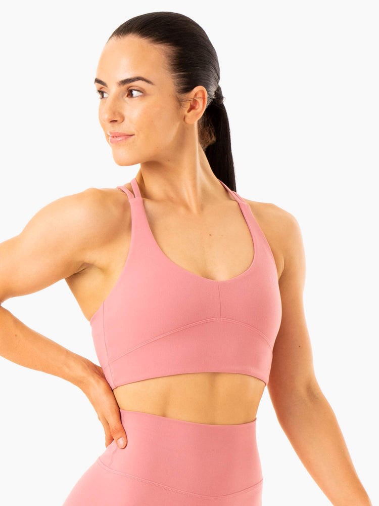 Ryderwear NKD Refine Sports Bra Różowe | NOLUZK053