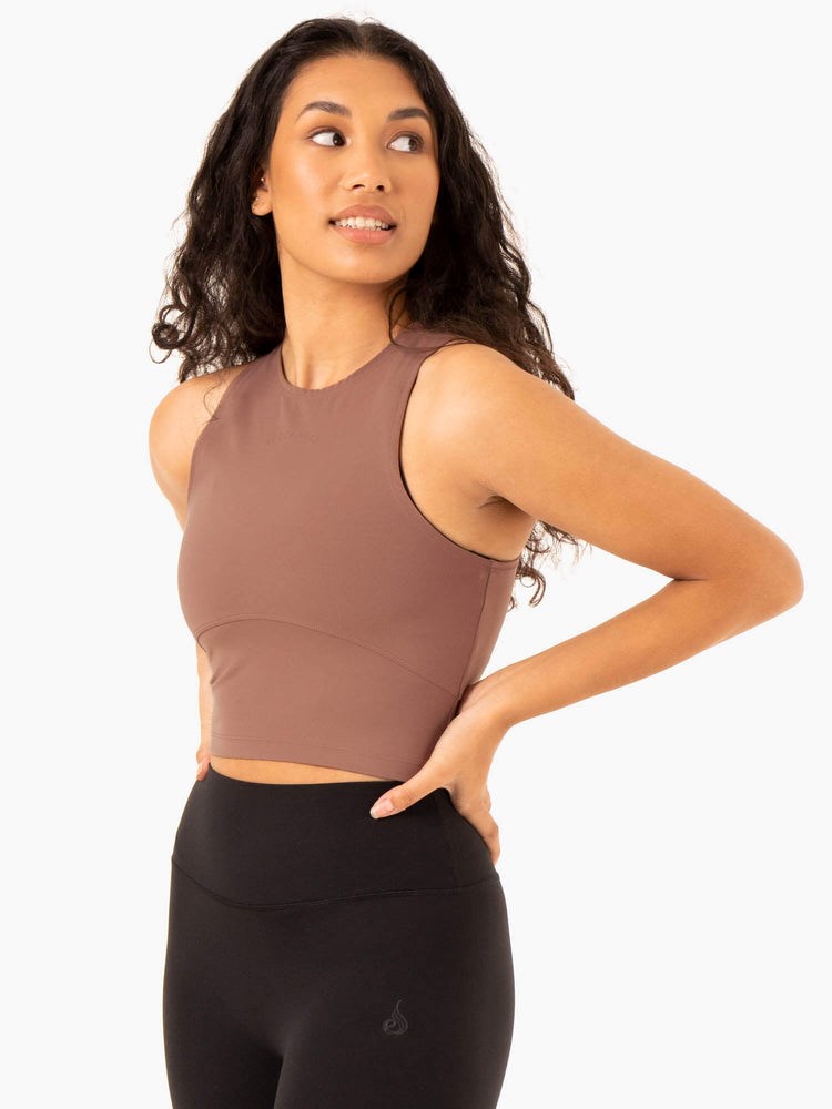 Ryderwear NKD Refine Tank Mocha | XKZCEI845