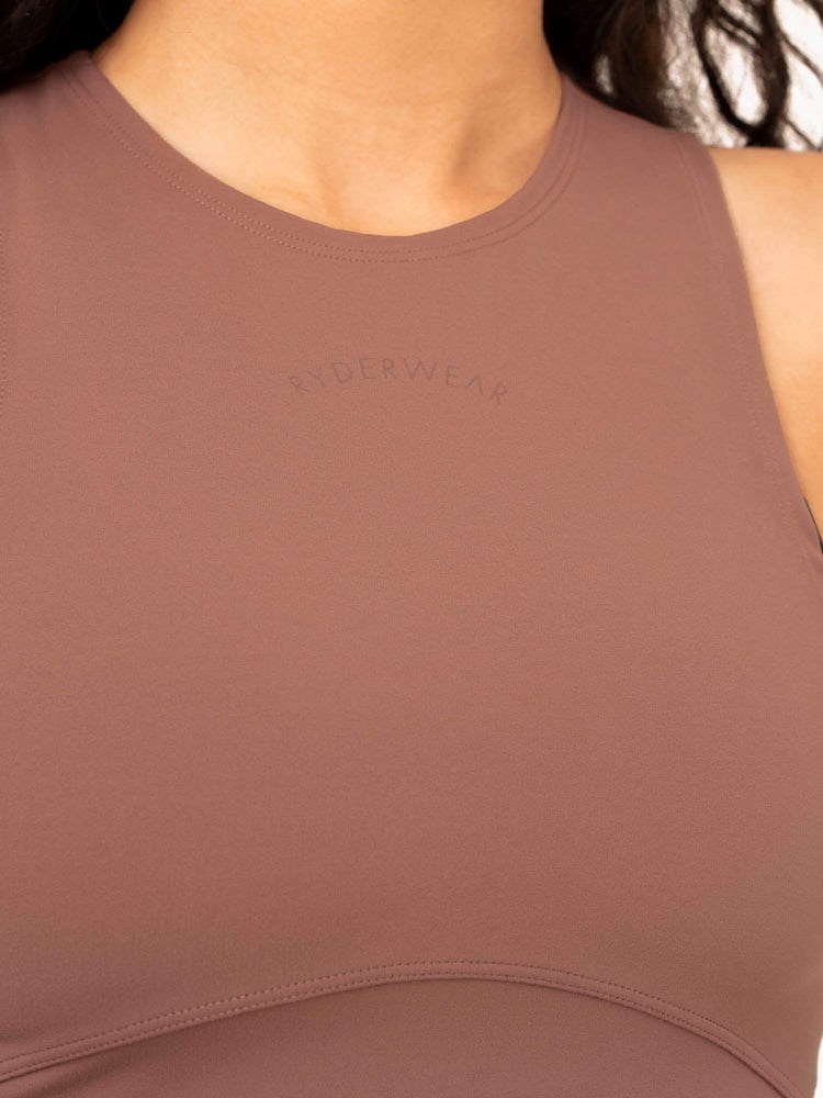 Ryderwear NKD Refine Tank Mocha | XKZCEI845