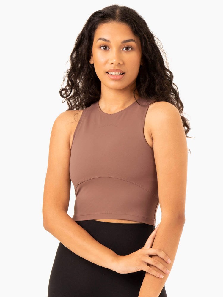 Ryderwear NKD Refine Tank Mocha | XKZCEI845