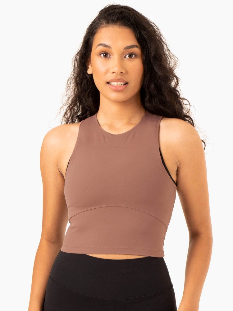 Ryderwear NKD Refine Tank Mocha | XKZCEI845