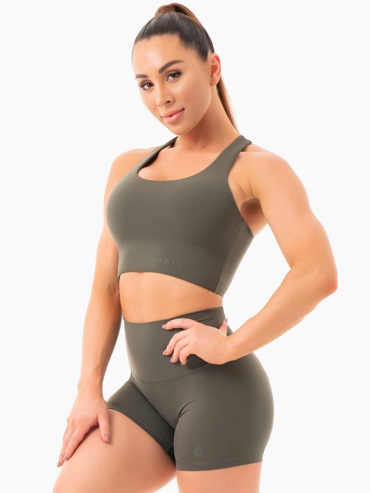 Ryderwear NKD Sports Bra Khaki | UTGISB964