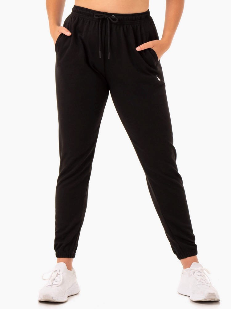 Ryderwear Off-Duty Fleece Track Pants Czarne | VXFBEA865