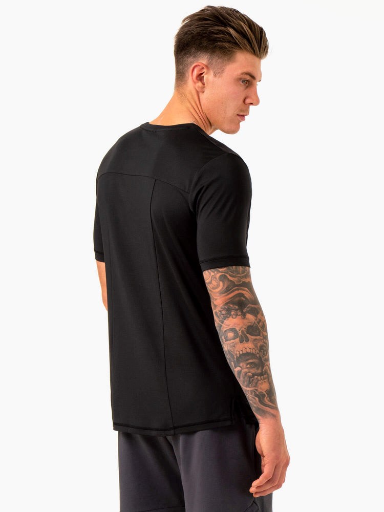 Ryderwear Optimal Mesh T-Shirt Czarne | JGIFCU439