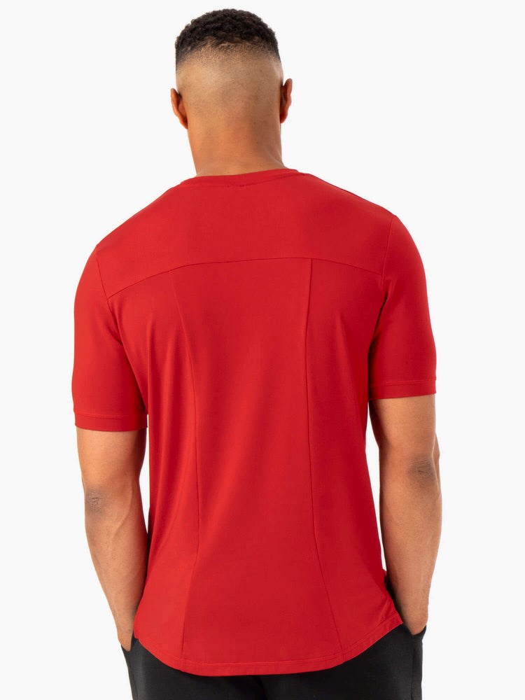 Ryderwear Optimal Mesh T-Shirt Czerwone | ATFGBR695