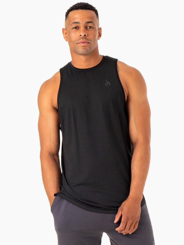 Ryderwear Optimal Mesh Tank Czarne | HOPALG087