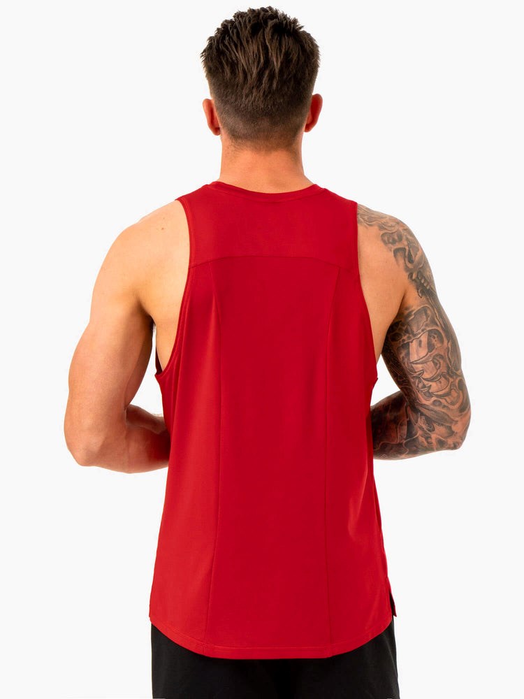 Ryderwear Optimal Mesh Tank Czerwone | QRWGAM978