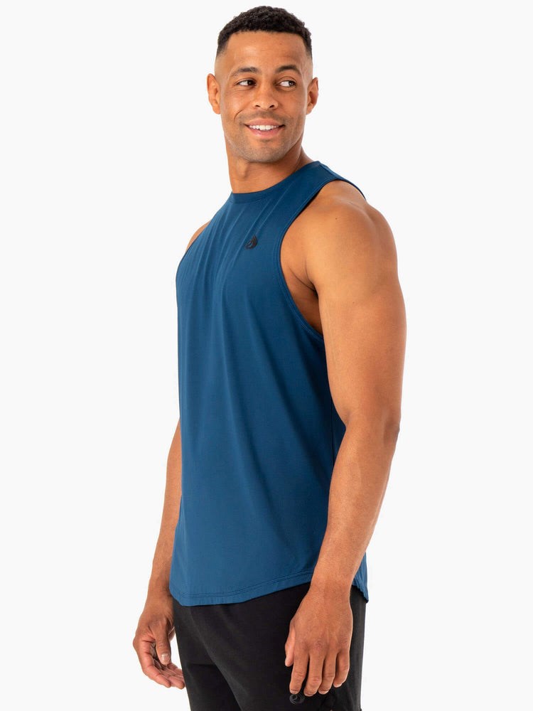 Ryderwear Optimal Mesh Tank Niebieskie | XFABPZ829