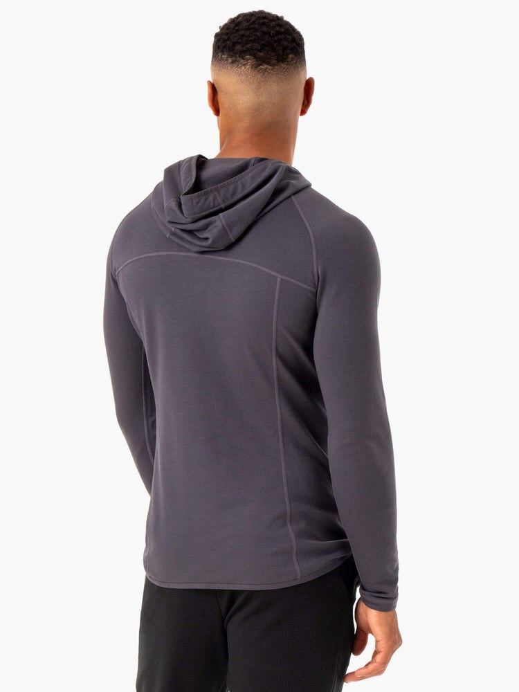 Ryderwear Optimal Pullover Hoodie Charcoal | QTOFYN239