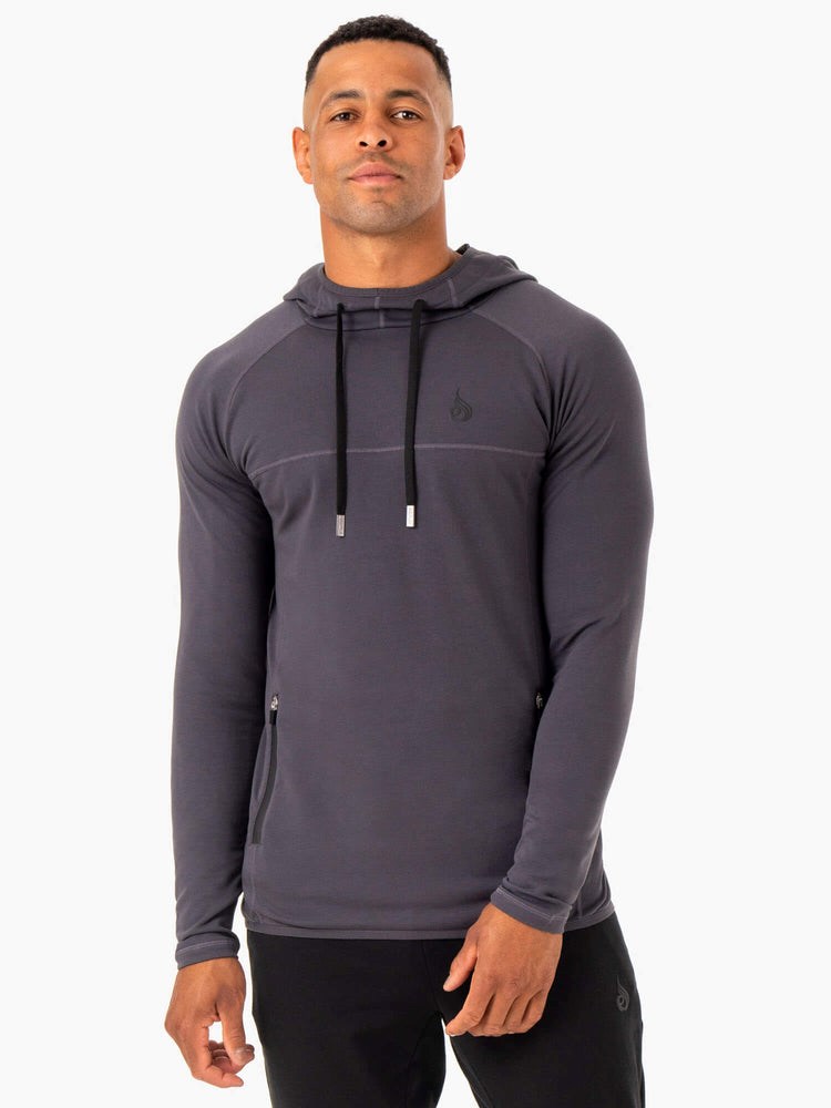 Ryderwear Optimal Pullover Hoodie Charcoal | QTOFYN239