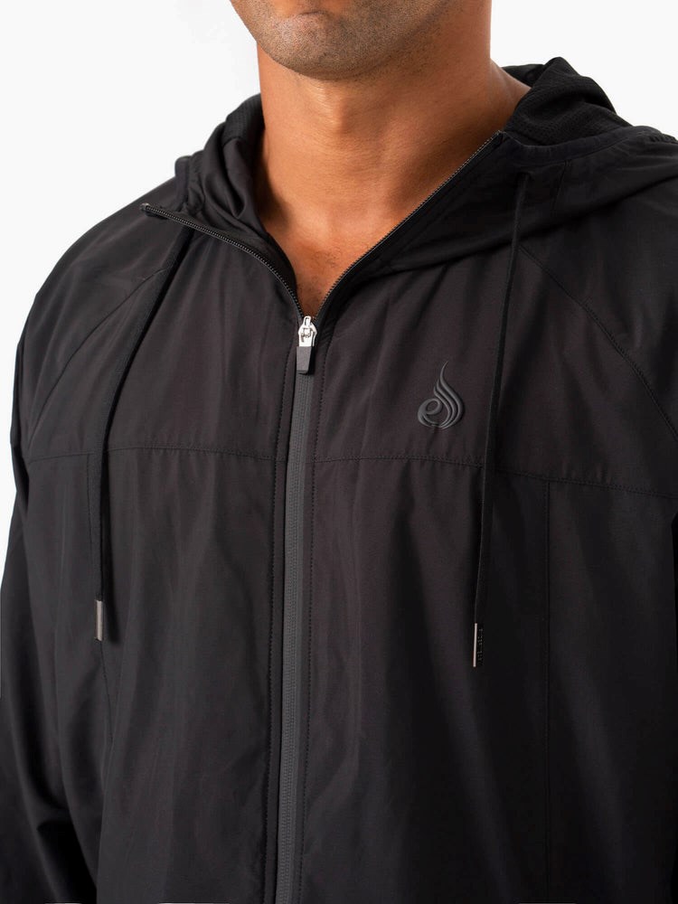 Ryderwear Optimal Windbreaker Jacket Czarne | KXSHUN768