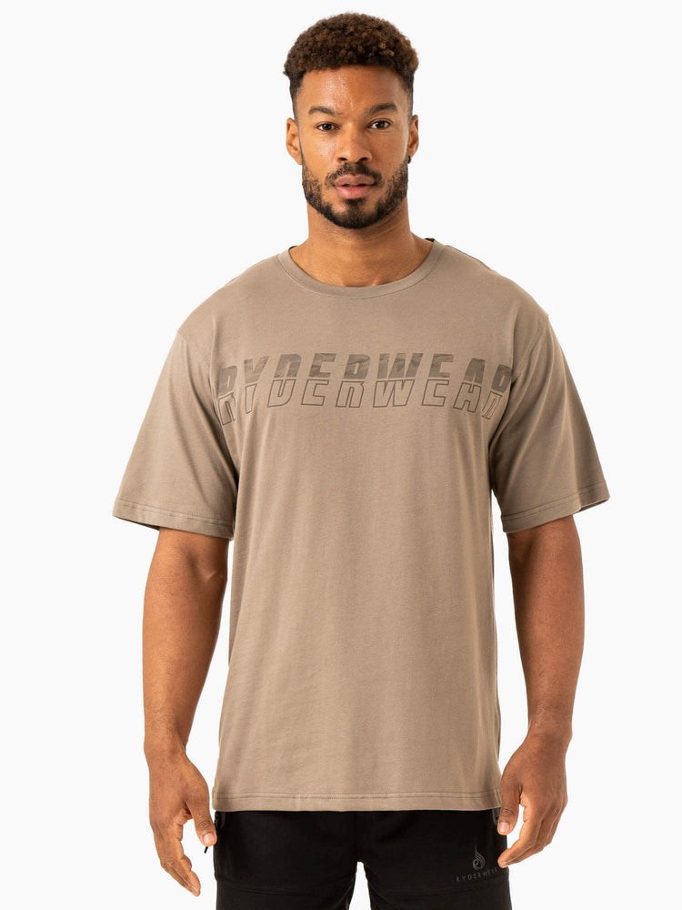 Ryderwear Overdrive Oversized T-Shirt Mushroom | OCDPGE960