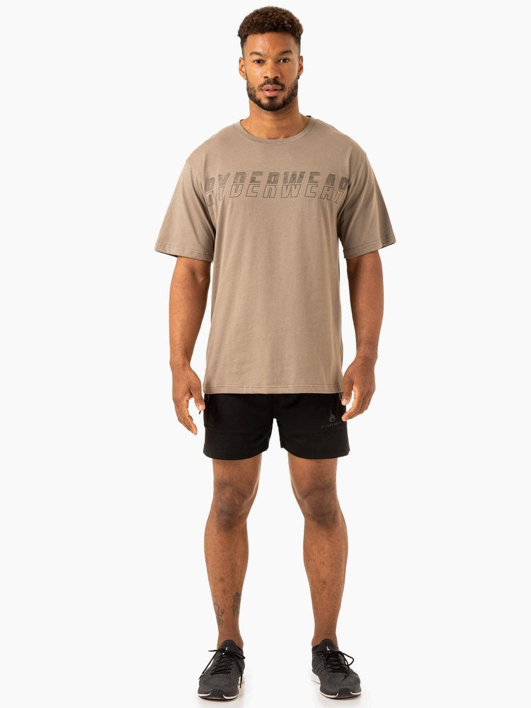 Ryderwear Overdrive Oversized T-Shirt Mushroom | OCDPGE960