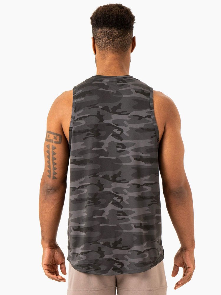 Ryderwear Overdrive Tank Czarne Camo | JSEZPF372