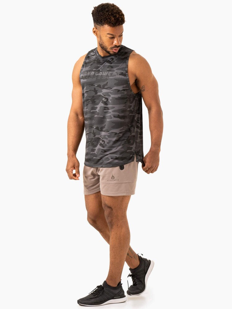 Ryderwear Overdrive Tank Czarne Camo | JSEZPF372