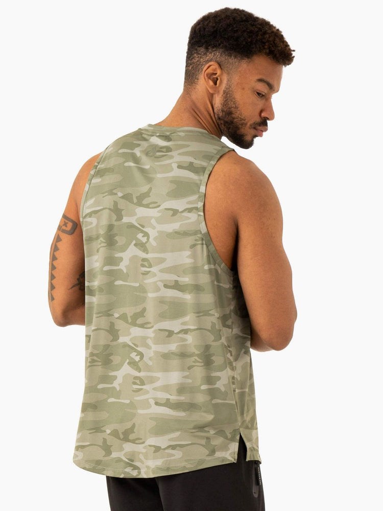 Ryderwear Overdrive Tank Zielone Camo | ZBMHPY826