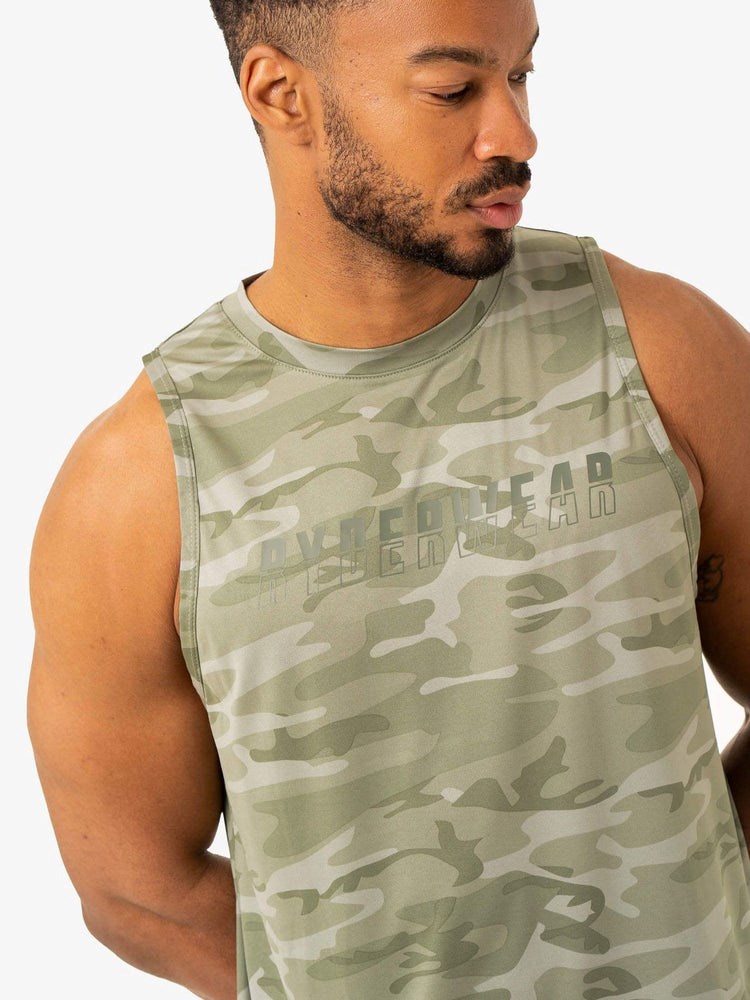 Ryderwear Overdrive Tank Zielone Camo | ZBMHPY826