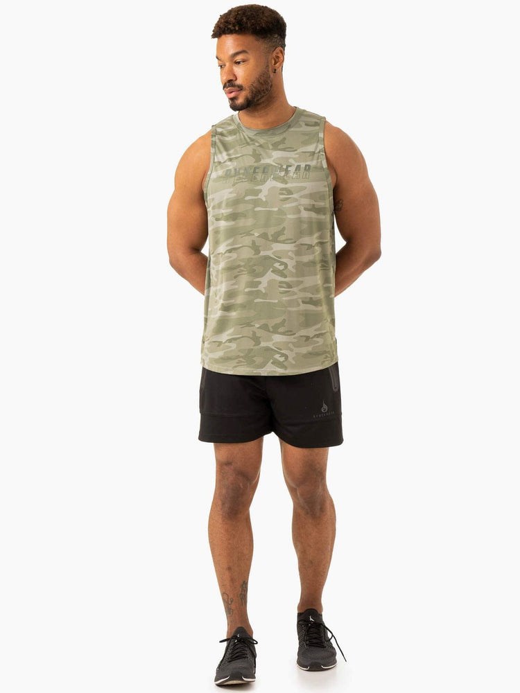 Ryderwear Overdrive Tank Zielone Camo | ZBMHPY826