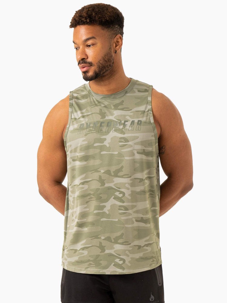 Ryderwear Overdrive Tank Zielone Camo | ZBMHPY826